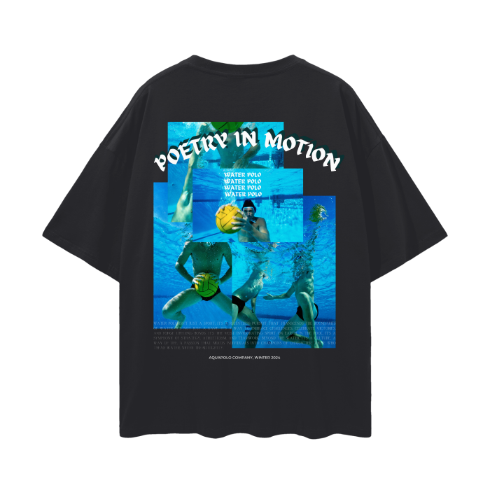 Oversized Deep Drop Shoulder "Poetry in Motion" T-Shirt – Unisex